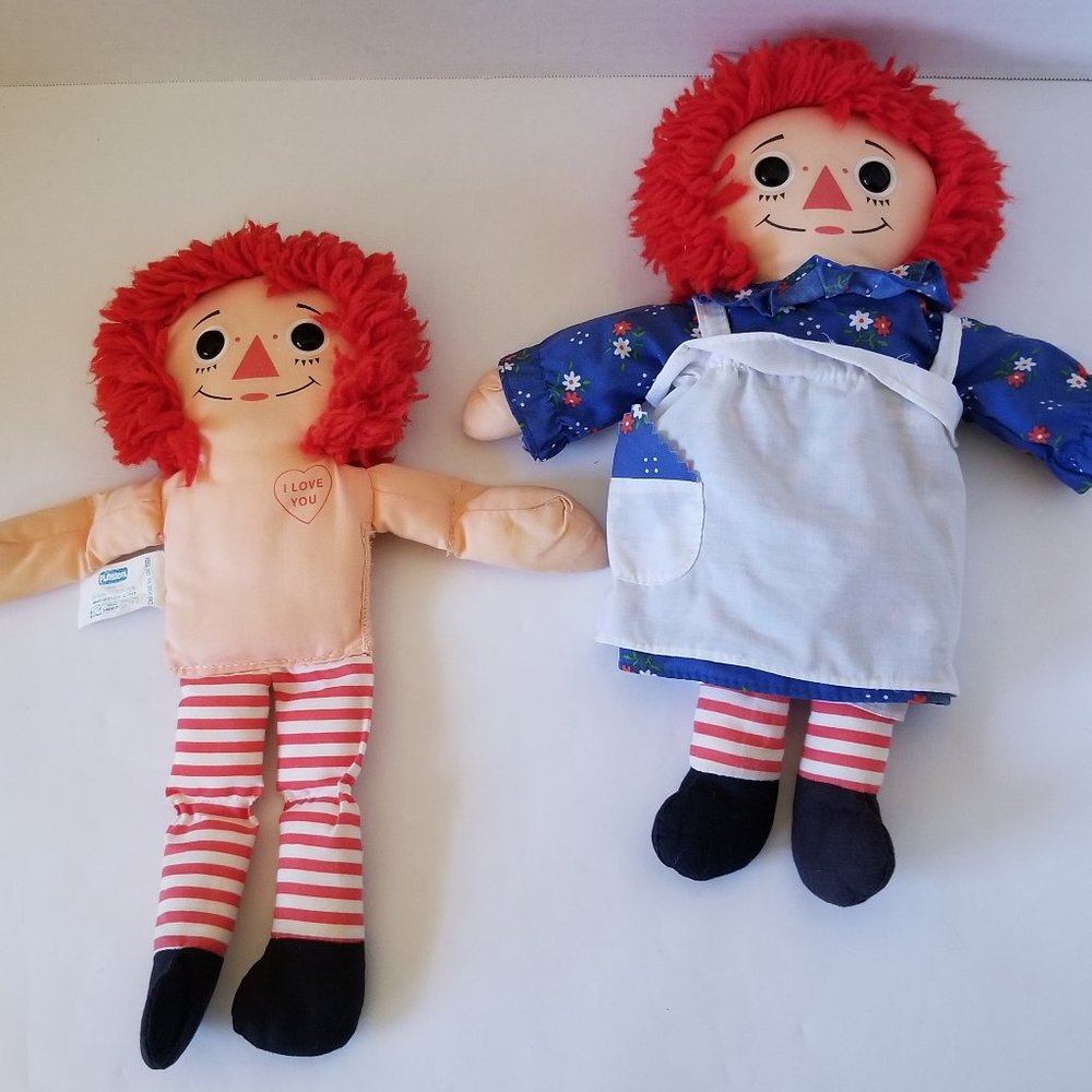 Vintage Raggedy Ann & Andy Playskool 1987 Dolls